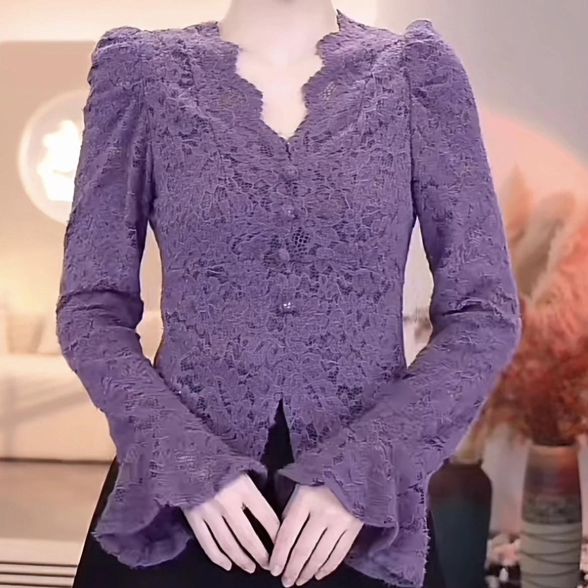 ο      Ҹ ž 2023 V-neck Crochet  ̽ ٴ     ܿ